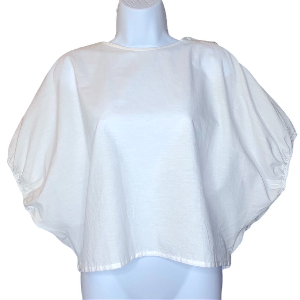 ZARA Puff White Top